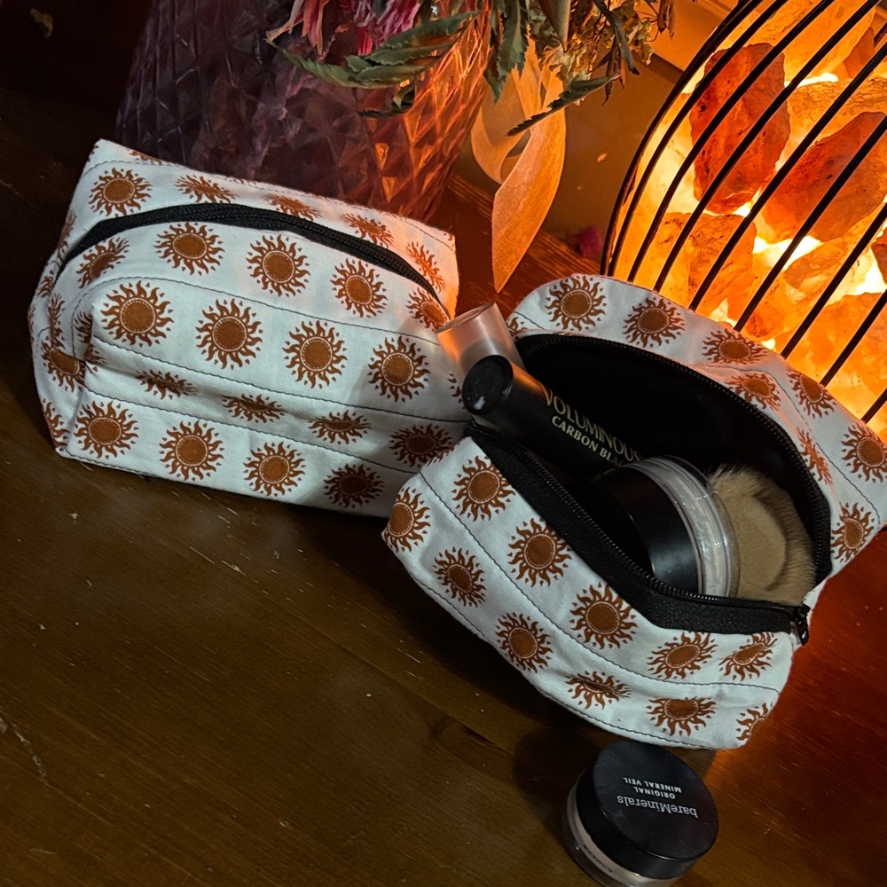 Mini Sun Pattern Cosmetic Bag